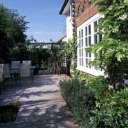 courtyard garden with water feature