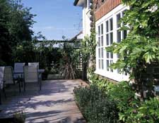 Courtyard garden with water feature