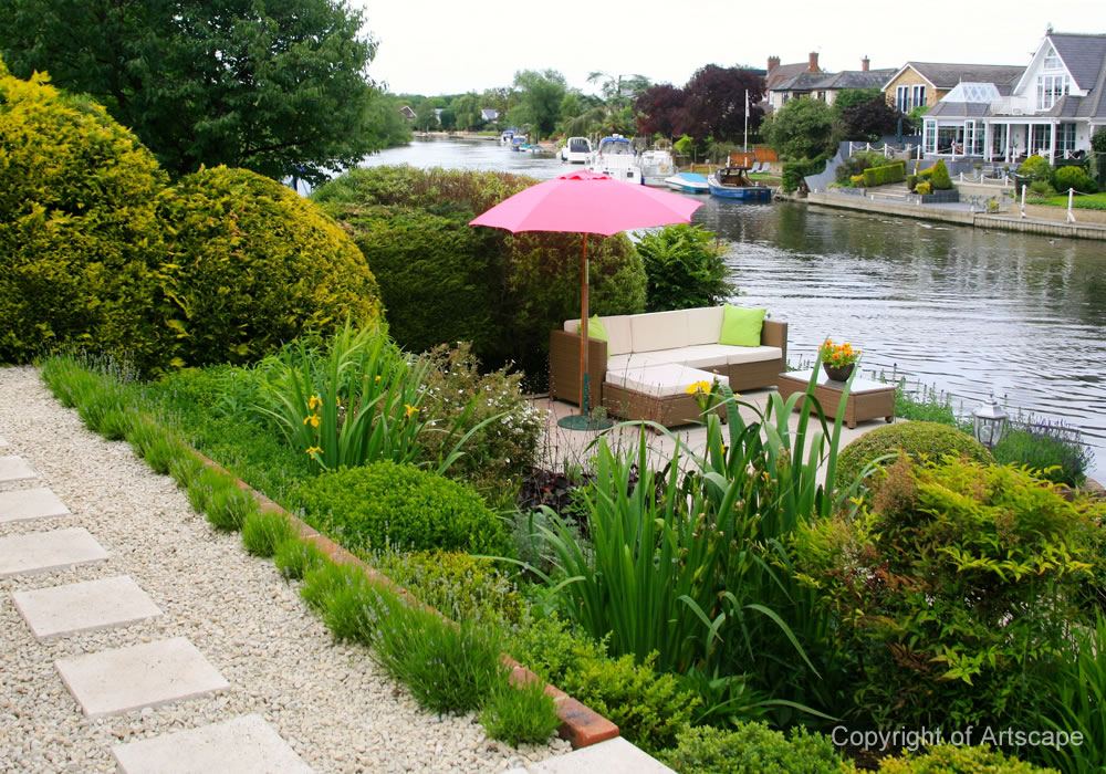 riverside garden design Surrey