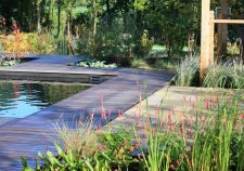 dark, natural style swimming pool